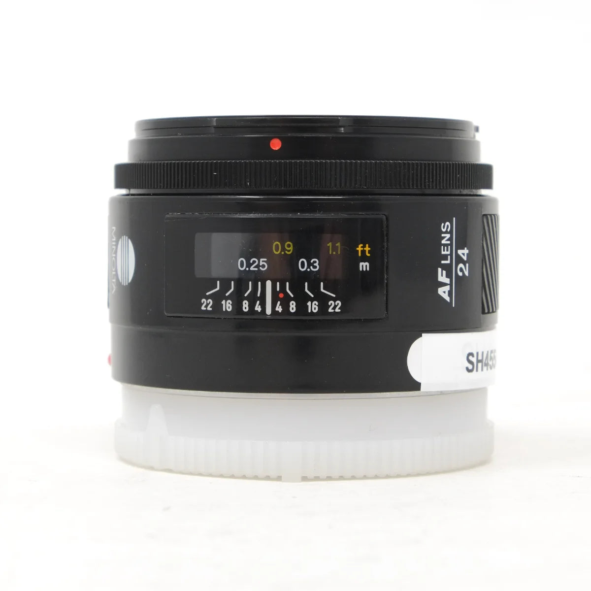 Used Minolta AF 24mm F2.8 Wide angle lens for Sony A mount - front angle