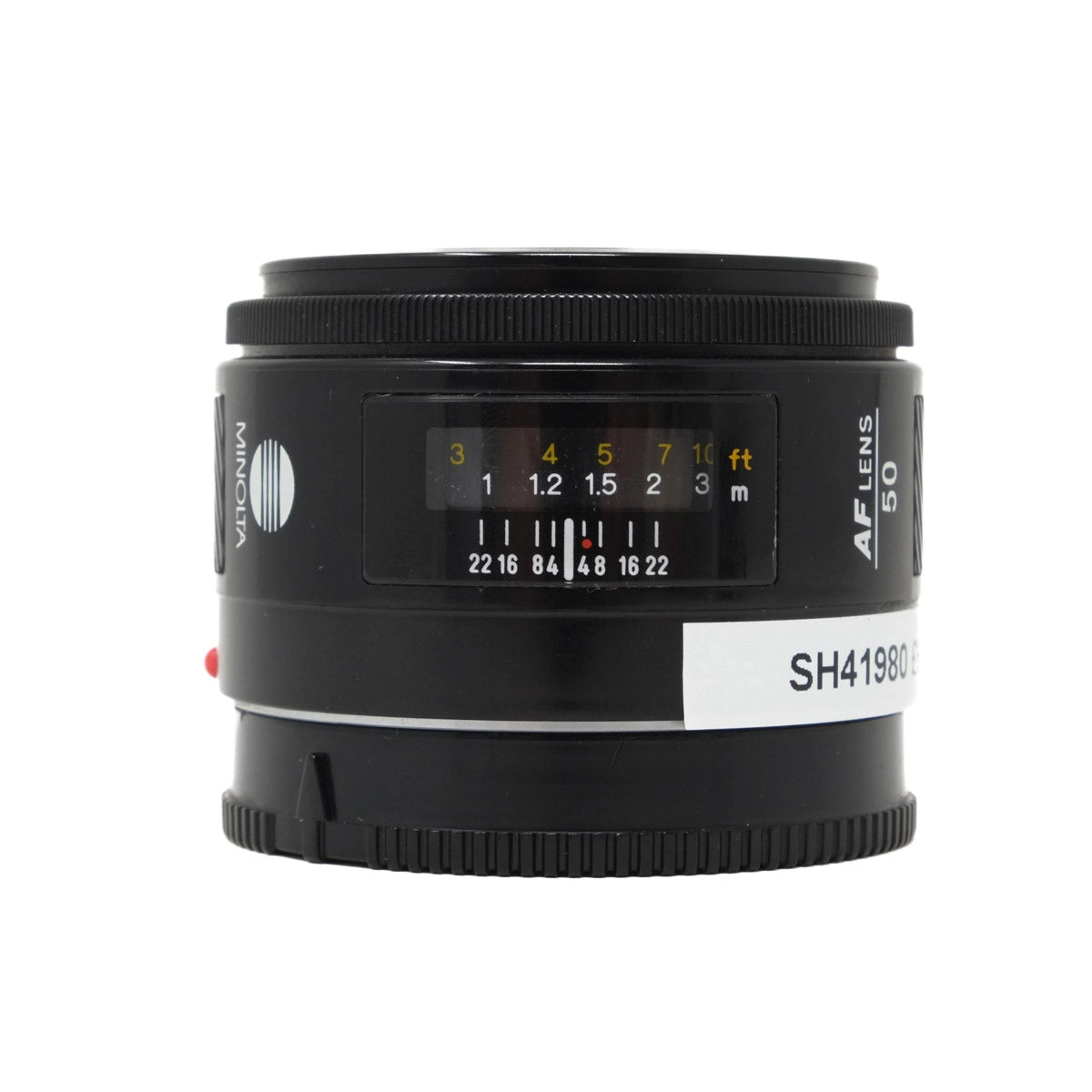 Used Minolta AF 50mm F1.7 Lens - Front angle