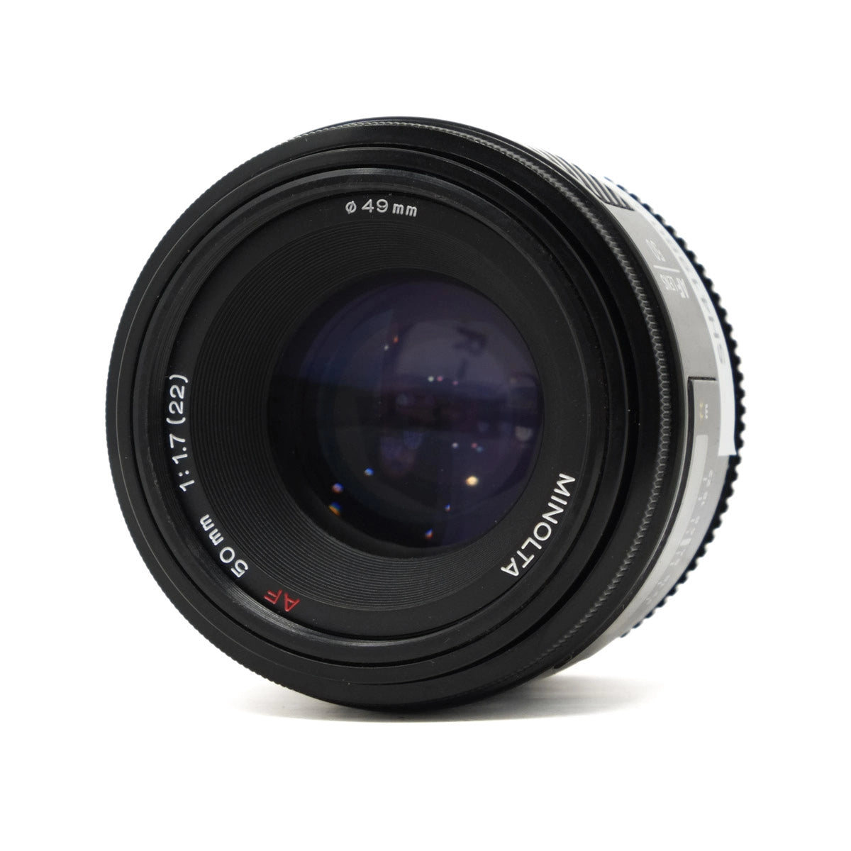 Used Minolta AF 50mm F1.7 Lens - Top angle