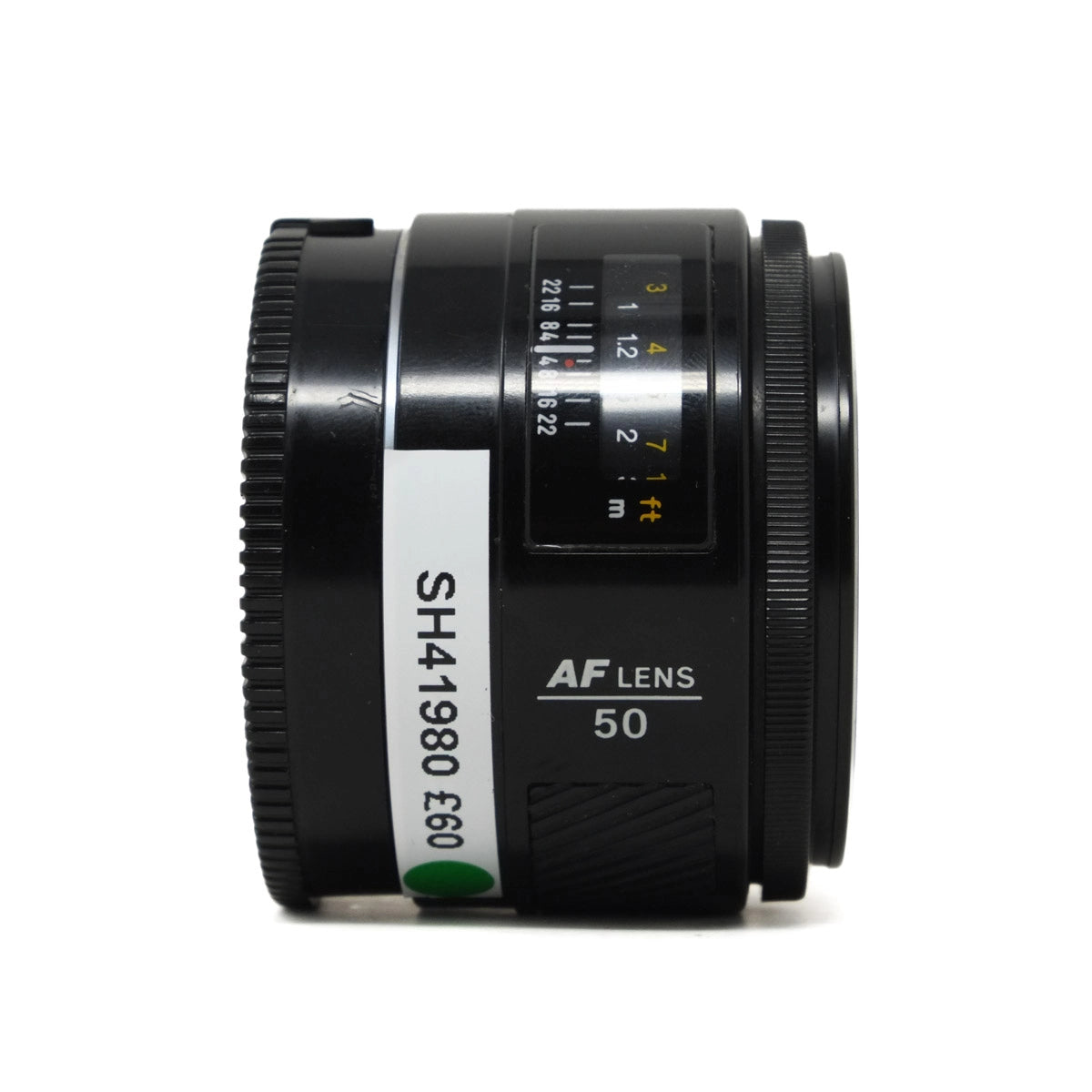 Used Minolta AF 50mm F1.7 Lens - Side angle