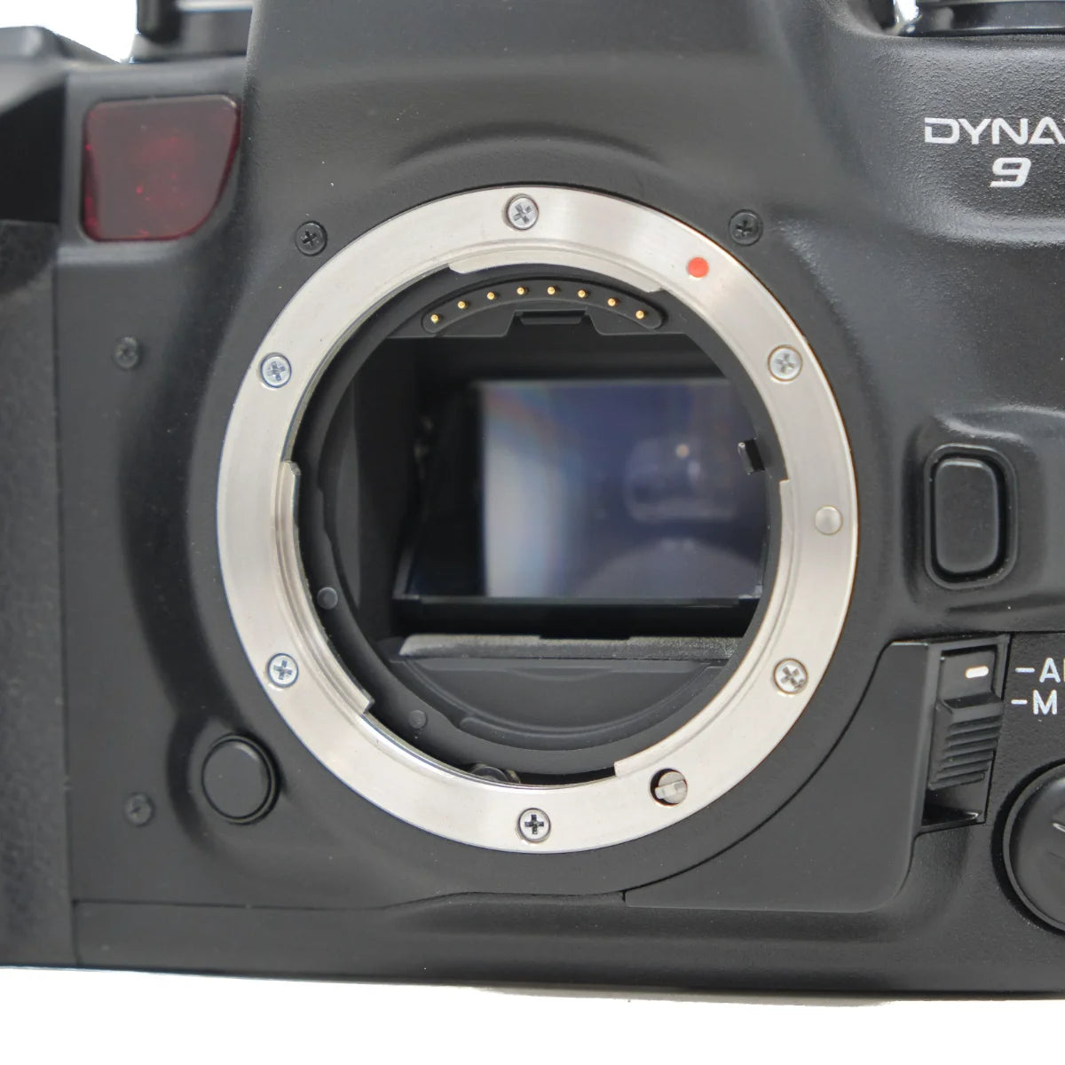 Used Minolta Dynax 9 Pro Film camera with 50mm F1.4 lens - front angle