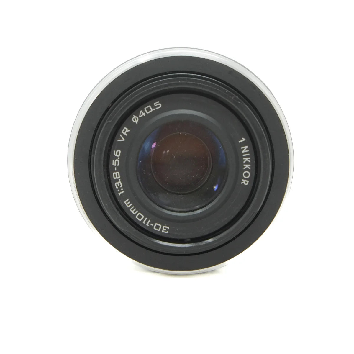 Used Nikon 1 Series Nikkor 30-110mm F3.8-5.6 VR Lens in White - top angle
