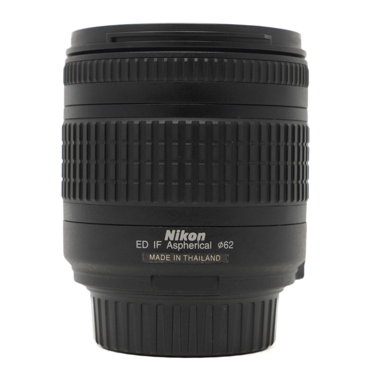 Nikon camera lens on a white background