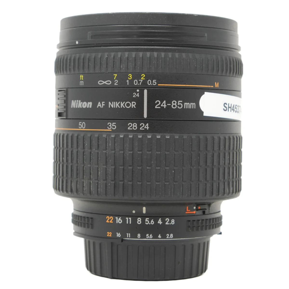 Used Nikon AF Nikkor 24-85mm F2.8-4D IF Lens - front angle