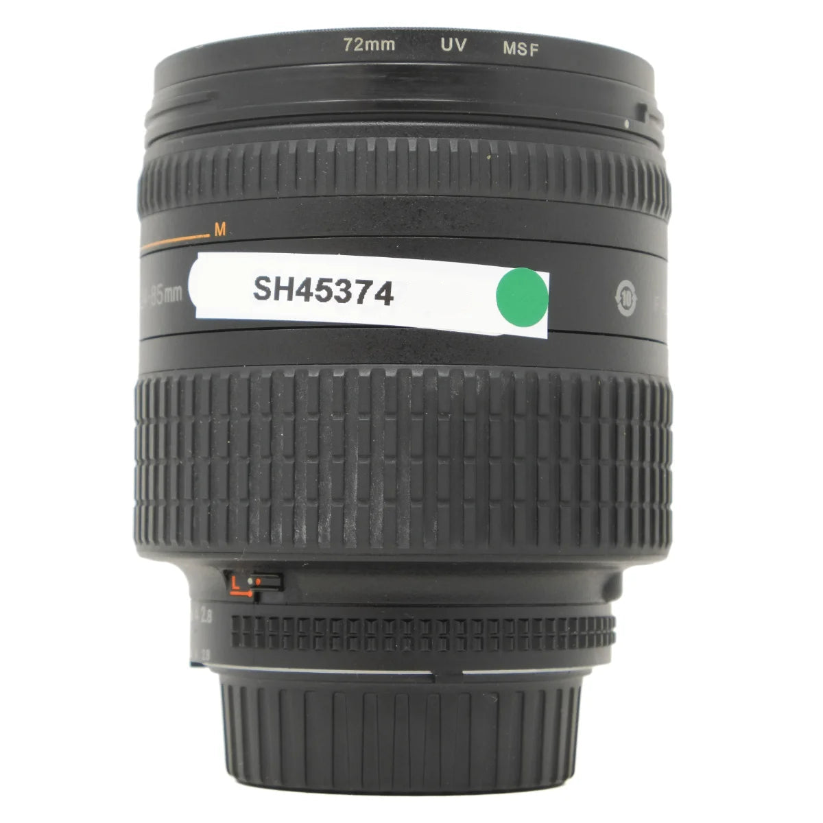 Used Nikon AF Nikkor 24-85mm F2.8-4D IF Lens - side angle