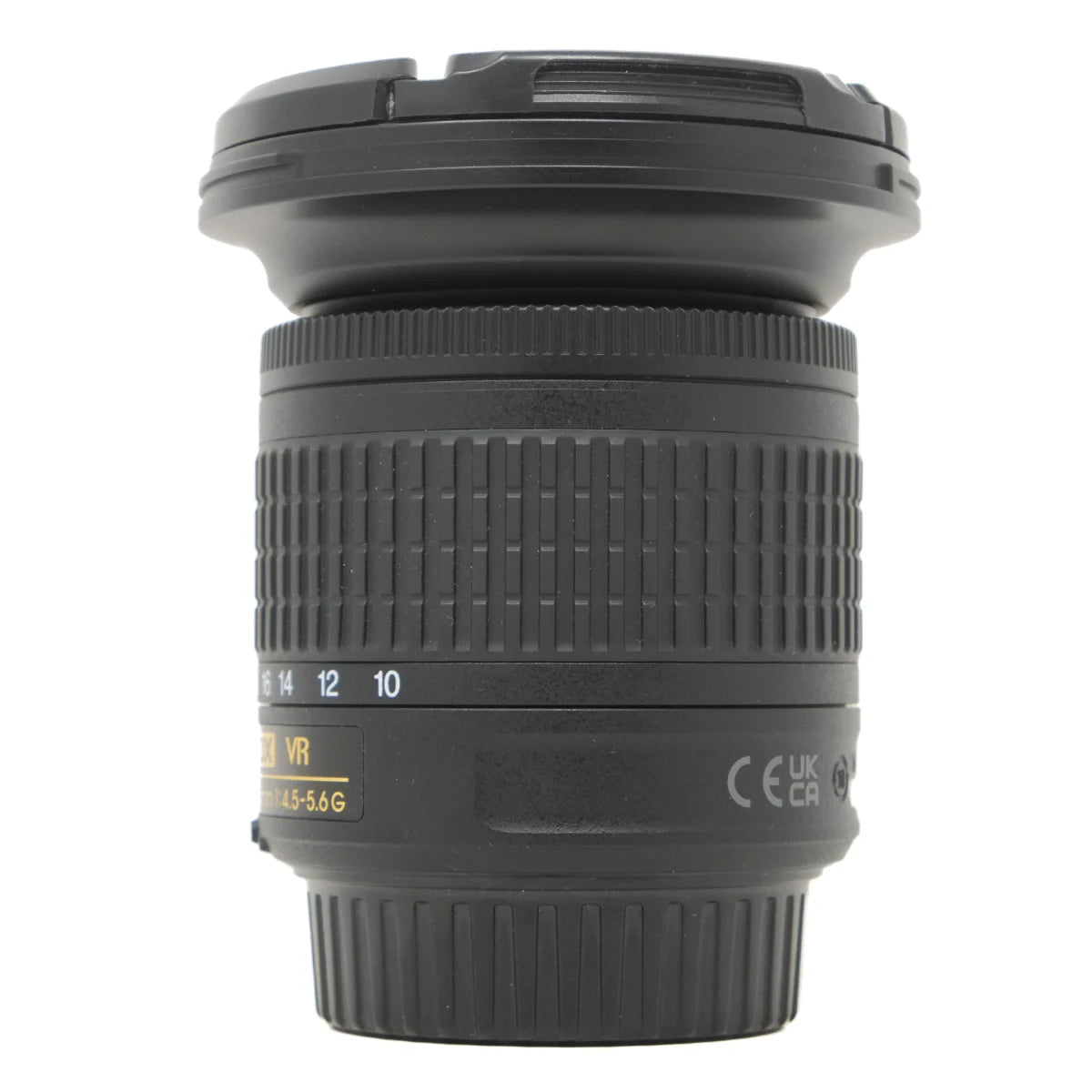 Used Nikon AF-P 10-20mm f4.5-5.6 G VR Lens - side angle