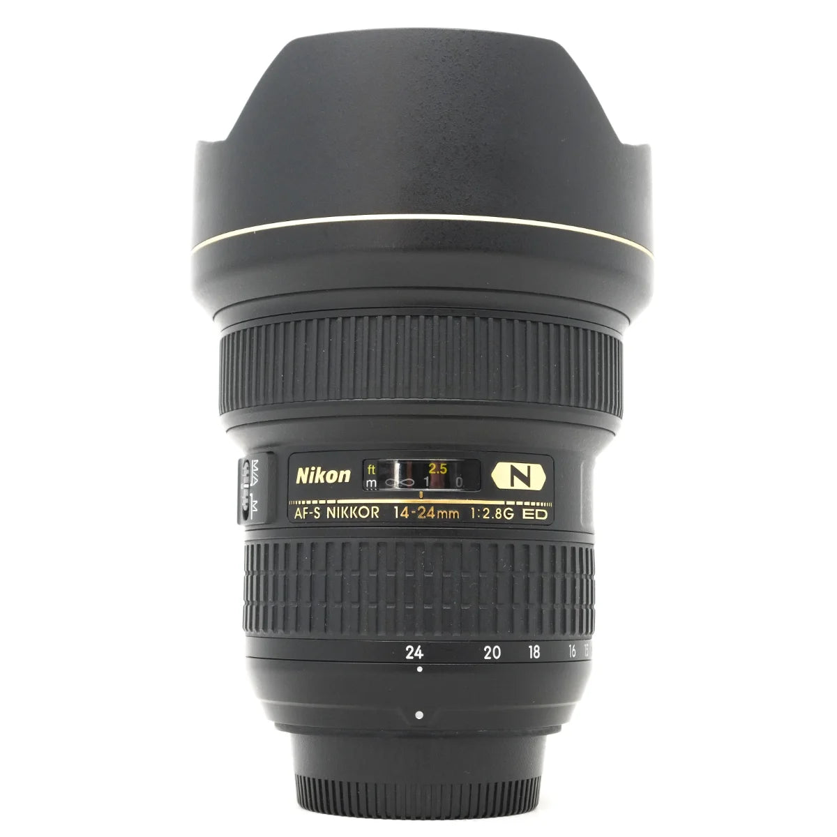 Used Nikon AF-S 14-24mm F2.8G ED Lens - front angle
