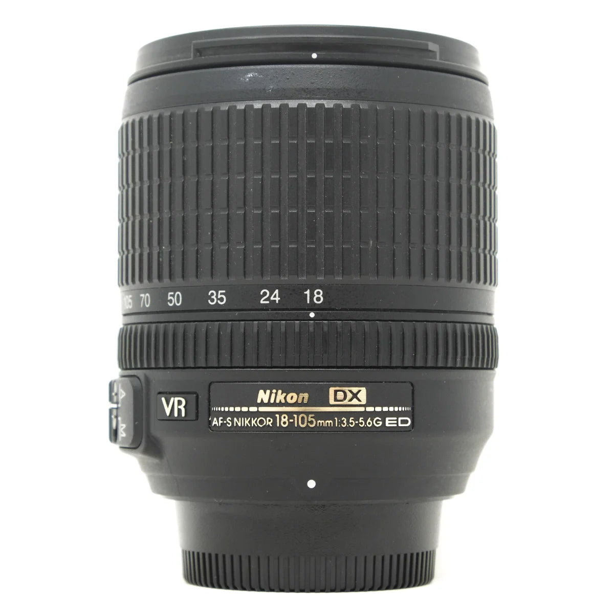 Used Nikon AF-S 18-105mm F3.5-5.6G ED VR DX Lens - front angle
