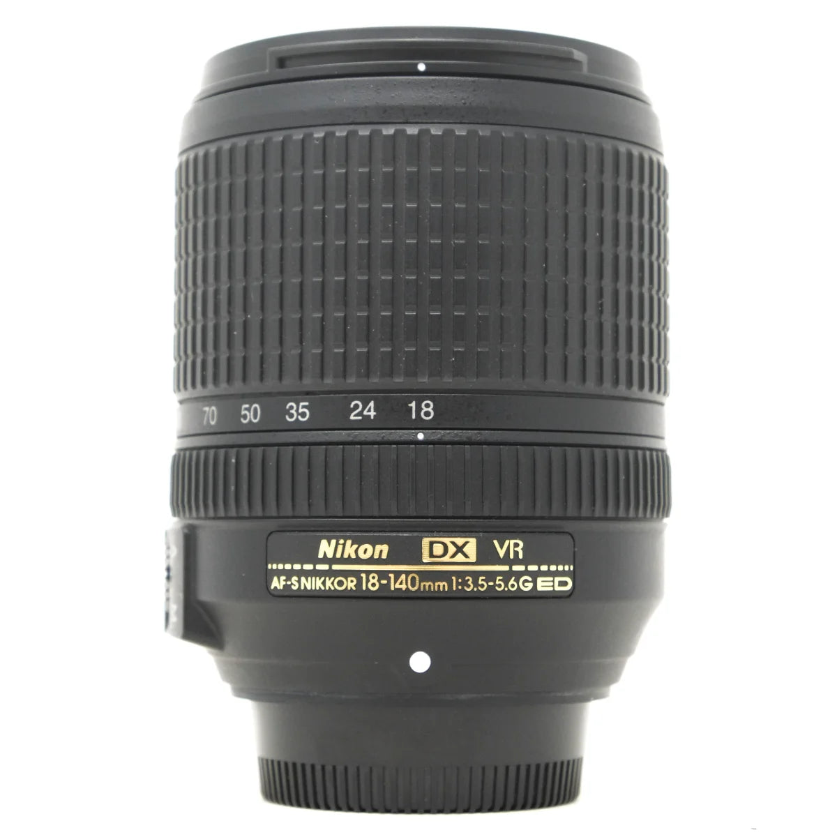 Used Nikon AF-S 18-140mm F3.5-5.6G ED VR lens - front angle