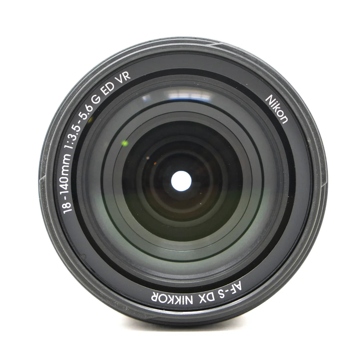 Used Nikon AF-S 18-140mm F3.5-5.6G ED VR lens - top angle