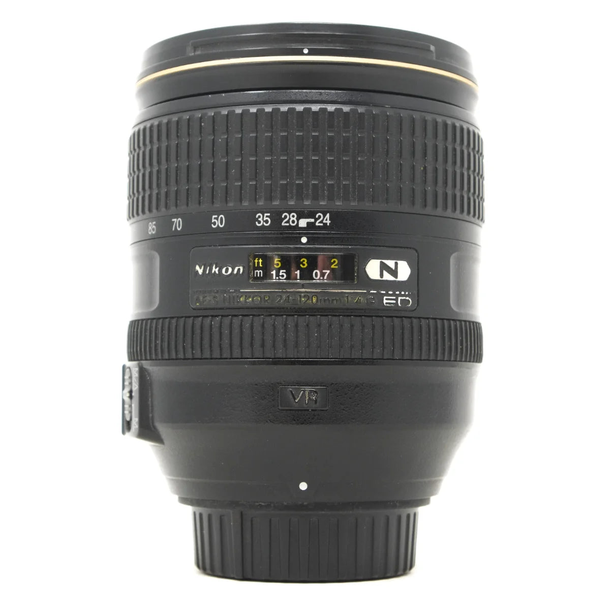 Used Nikon AF-S 24-120mm f4G ED VR Lens - front angle