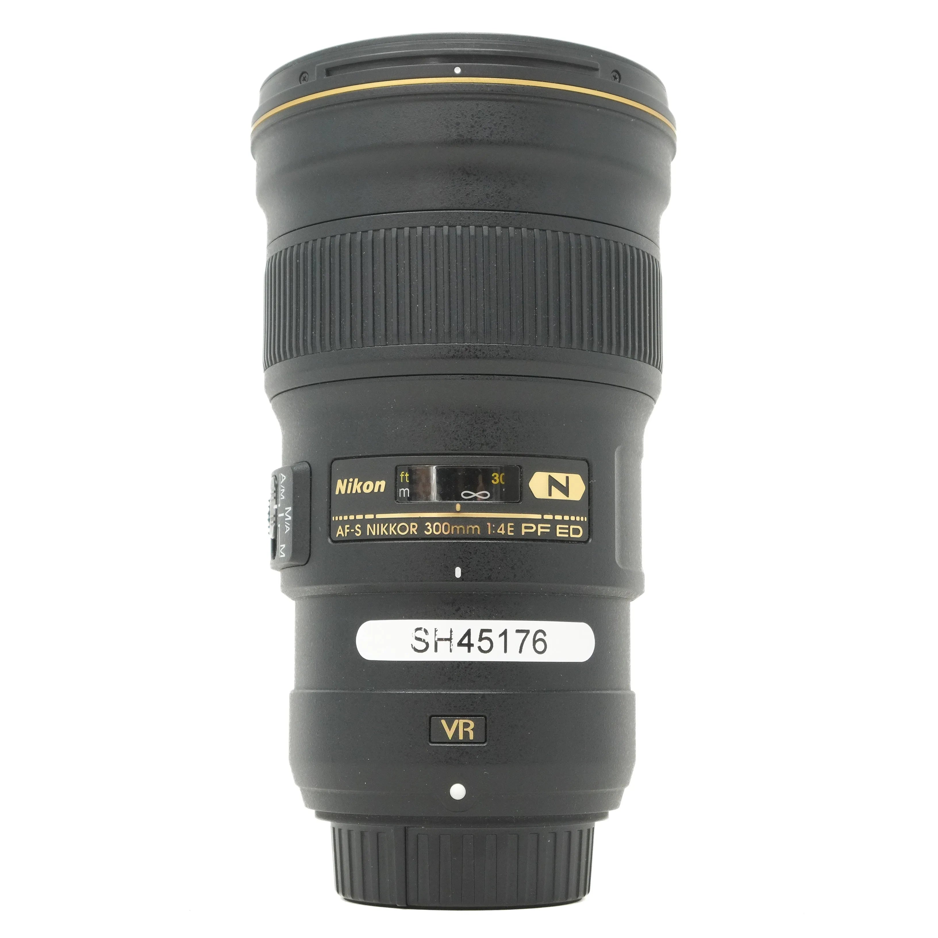 Nikon camera lens on a white background