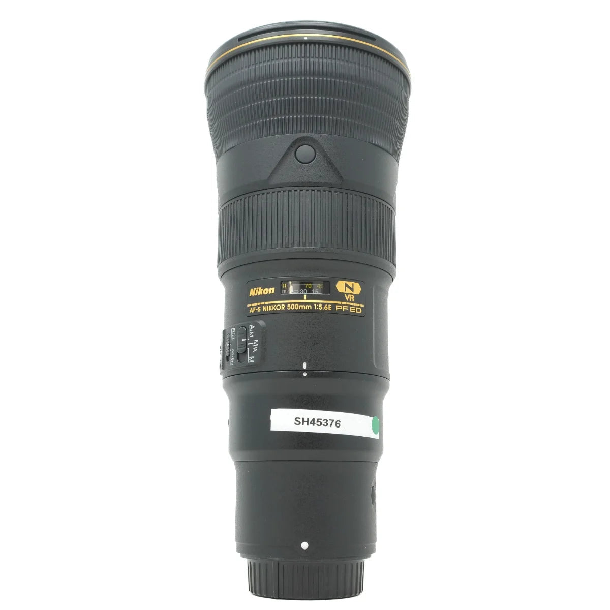 Used Nikon AF-S 500mm F5.6E PF ED VR Lens - front angle