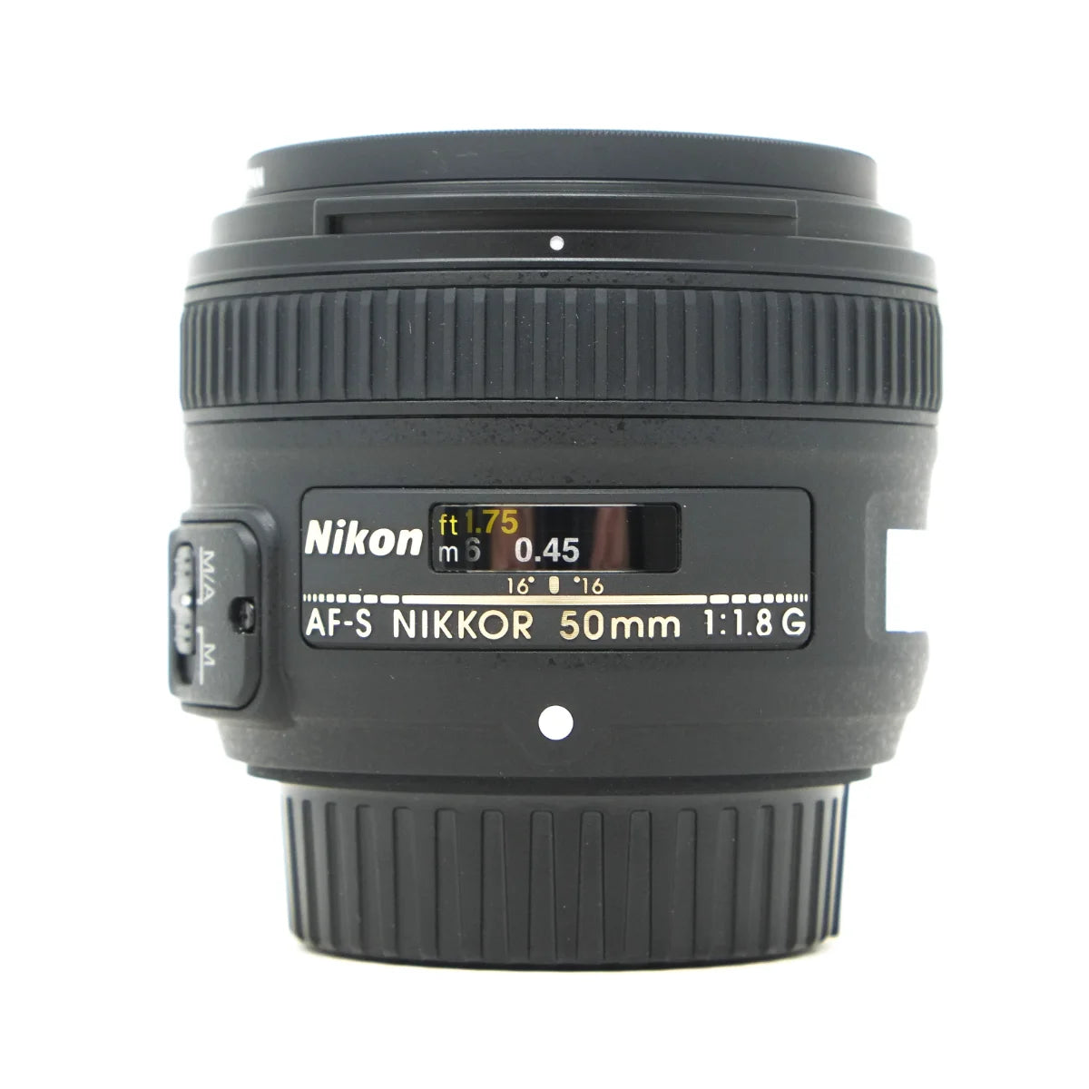 Used Nikon AF-S 50mm F1.8G Lens - front angle