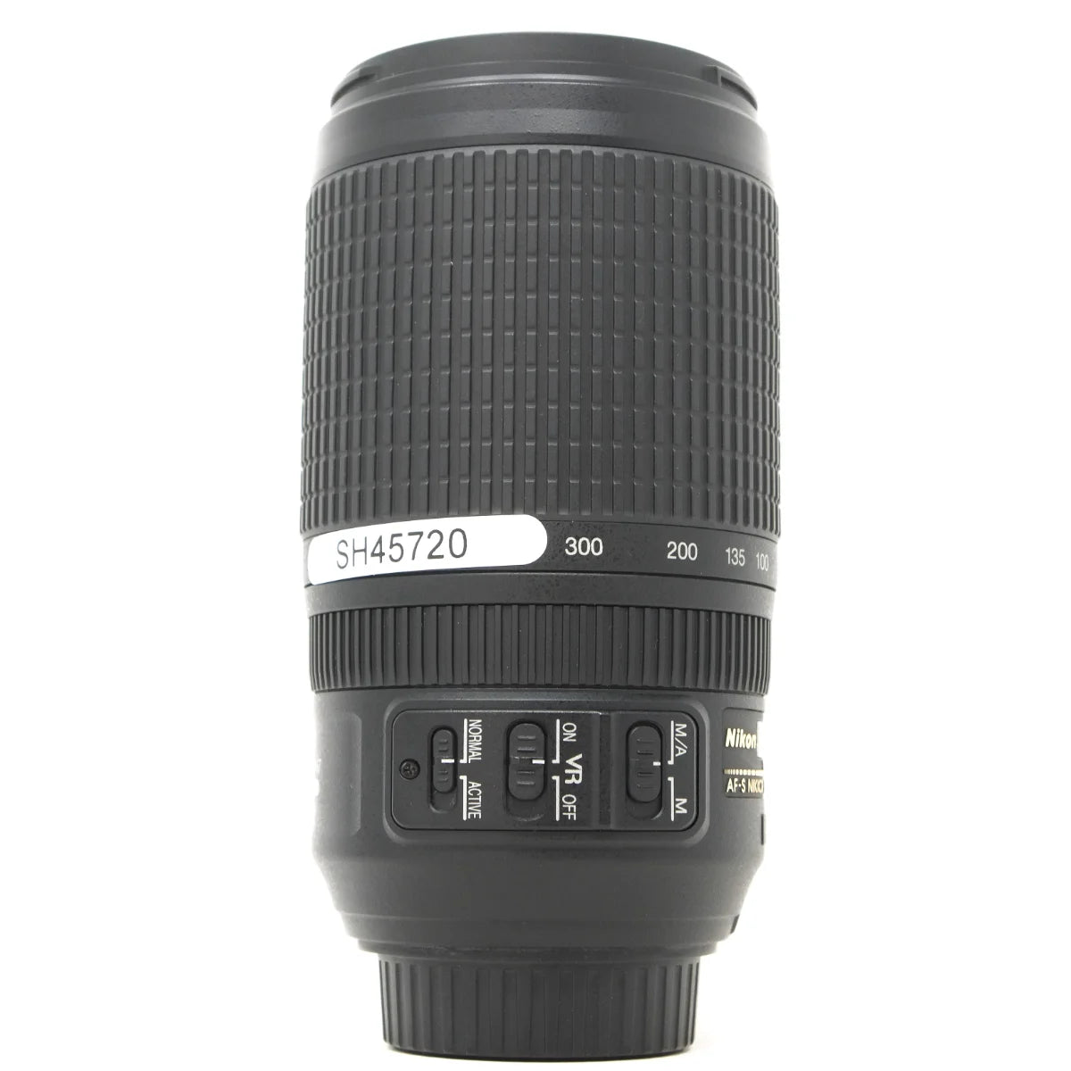 Used Nikon AF-S 70-300mm F4.5-5.6G ED VR lens - side angle