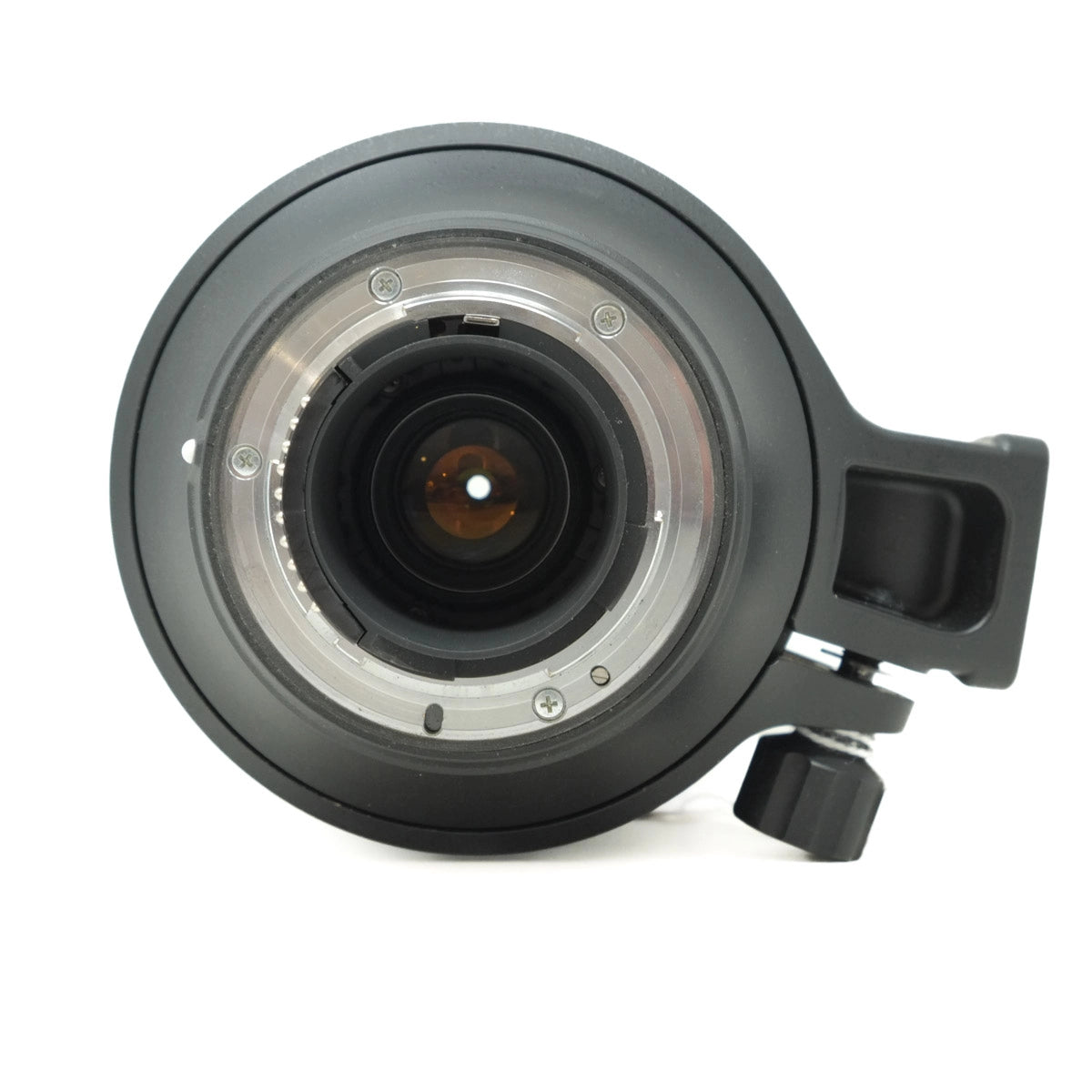 Camera lens with mount on a white background