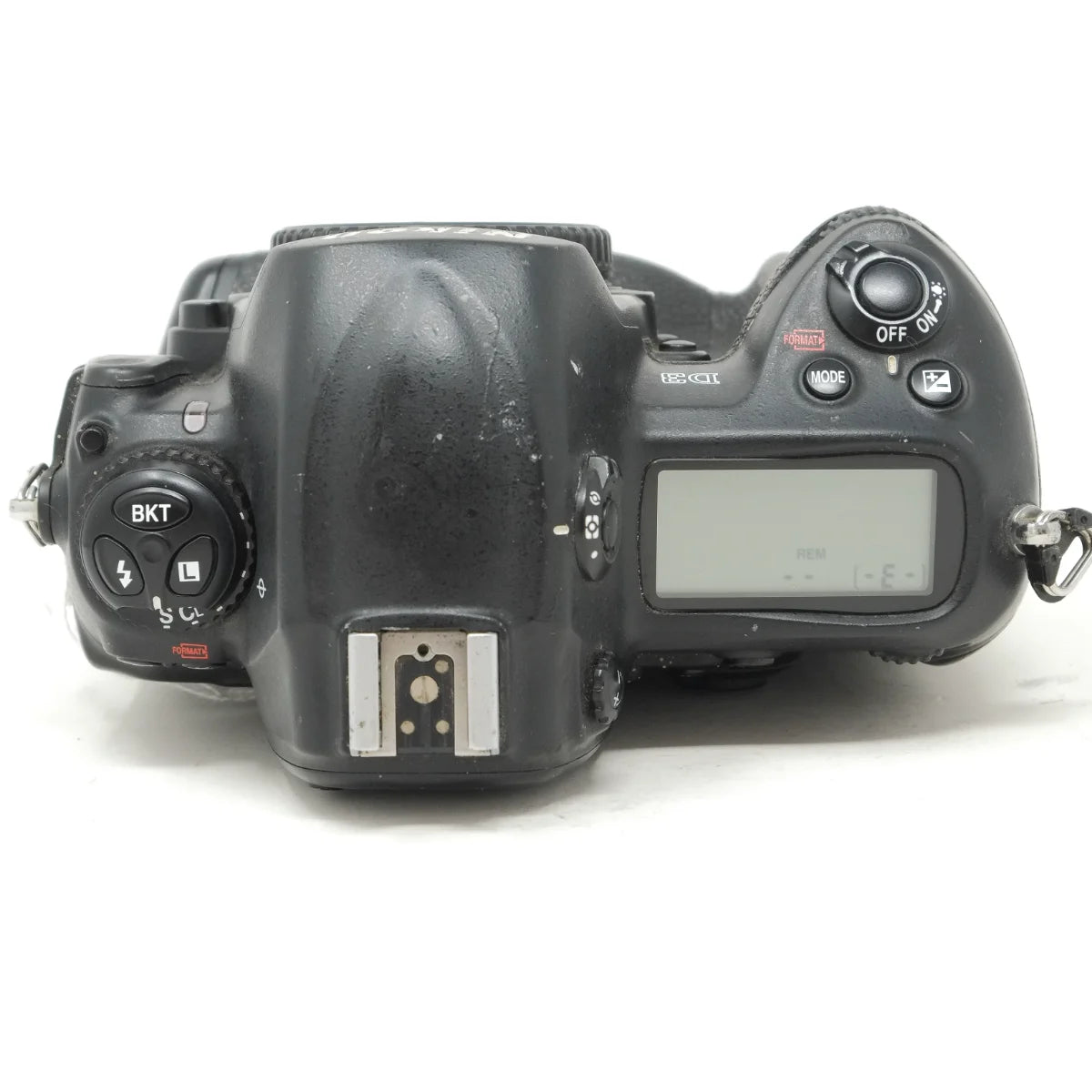 Used Nikon D3 DSLR camera - top angle
