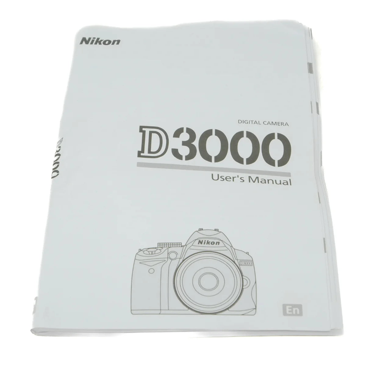 Used Nikon D3000 DSLR Camera + 18-55mm f3.5-5.6 ED II Lens - Bag - instructions