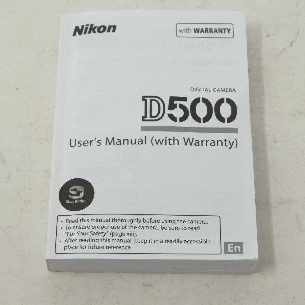 Used Nikon D500 DSLR Camera with 72,192 actuations (Boxed SH45639)