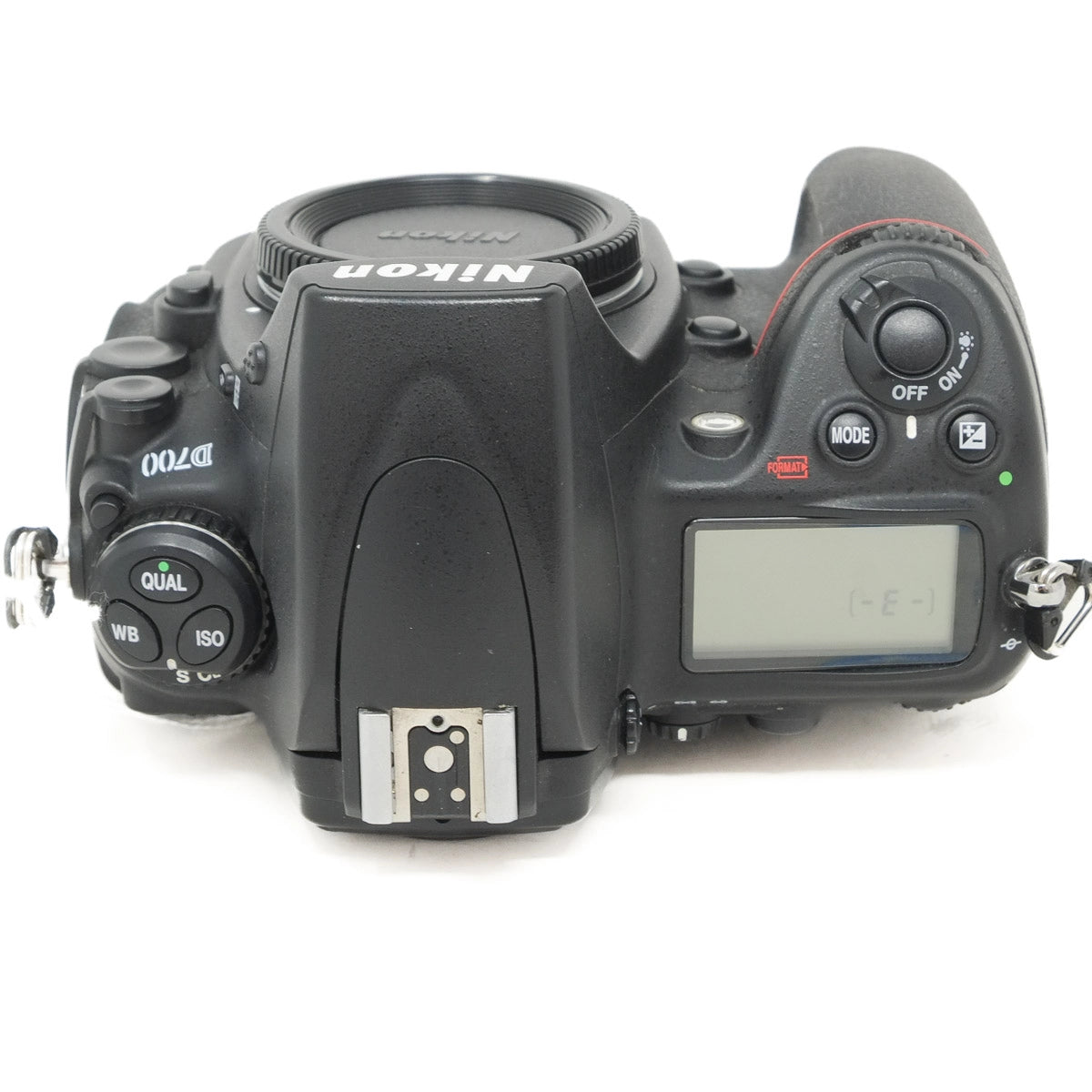 Nikon DSLR camera on a white background