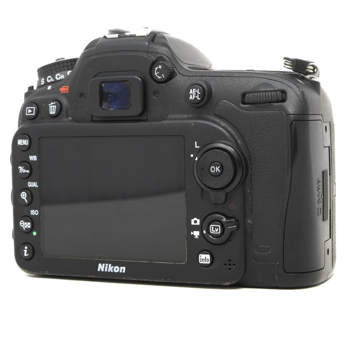 Used Nikon D7200 DSLR Camera - back angle