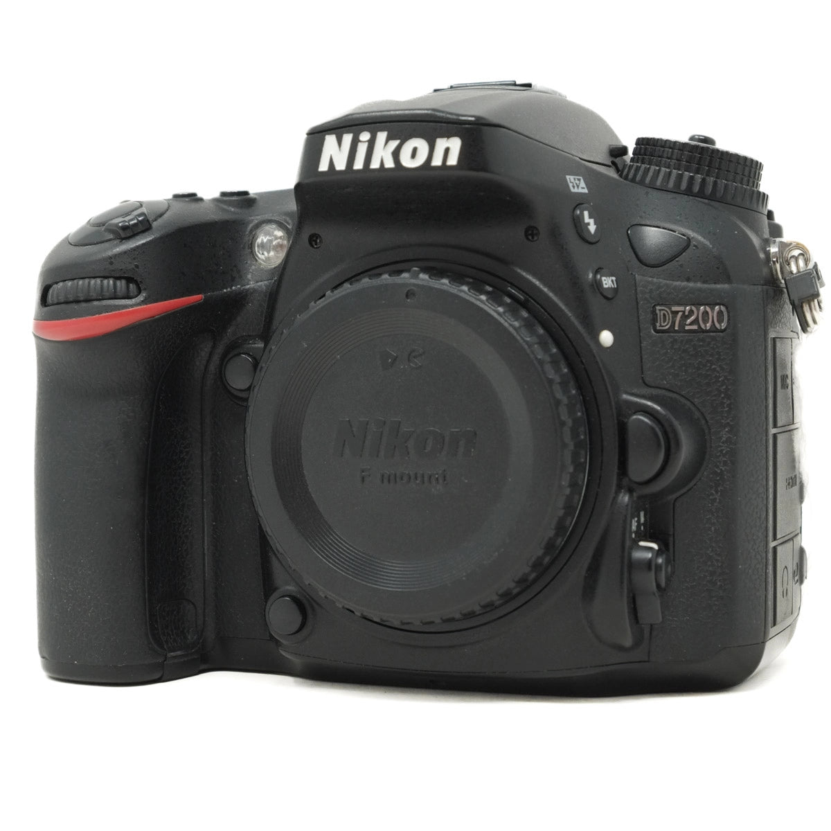 Nikon D7200 DSLR camera body on a white background