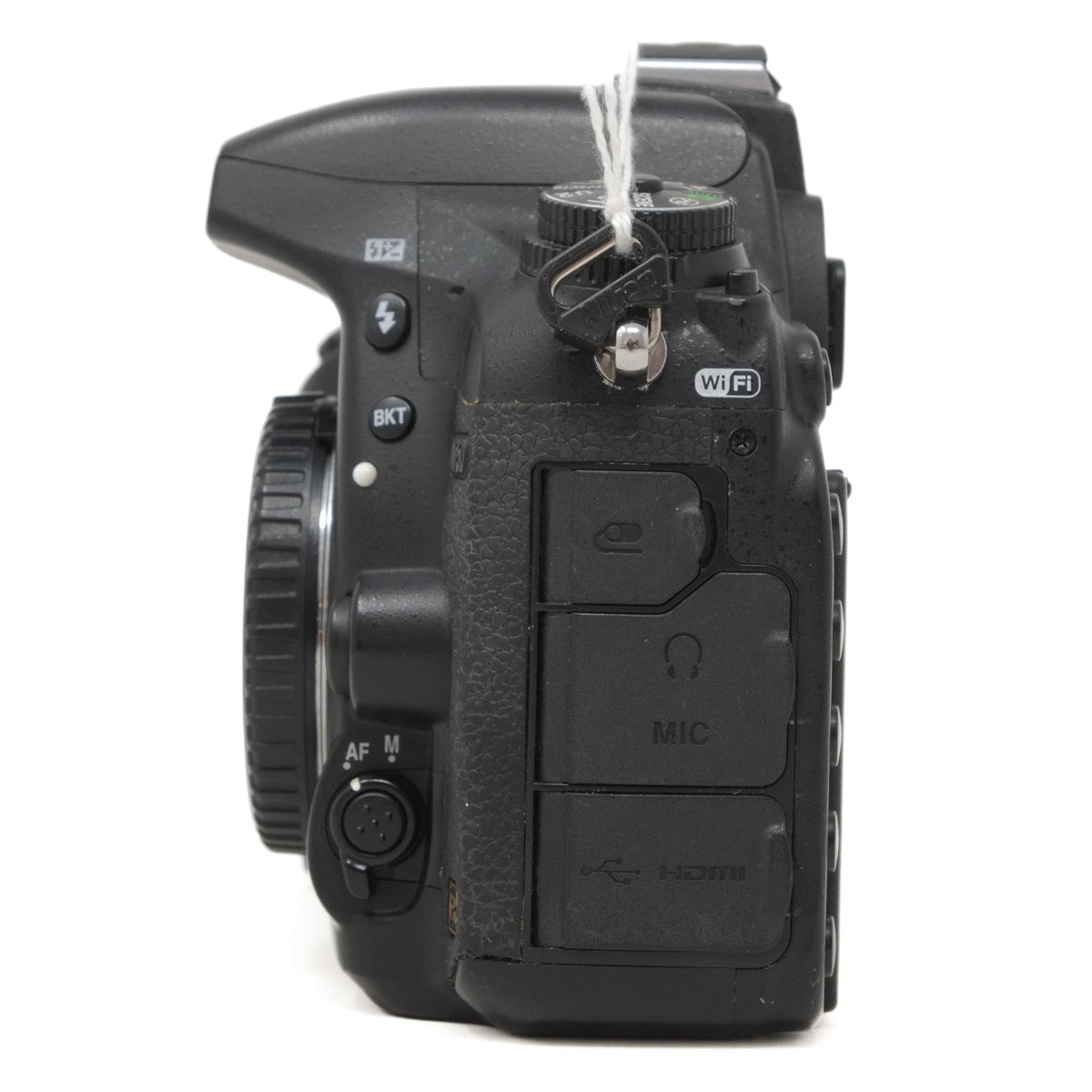 Used Nikon D750 DSLR camera body - side angle
