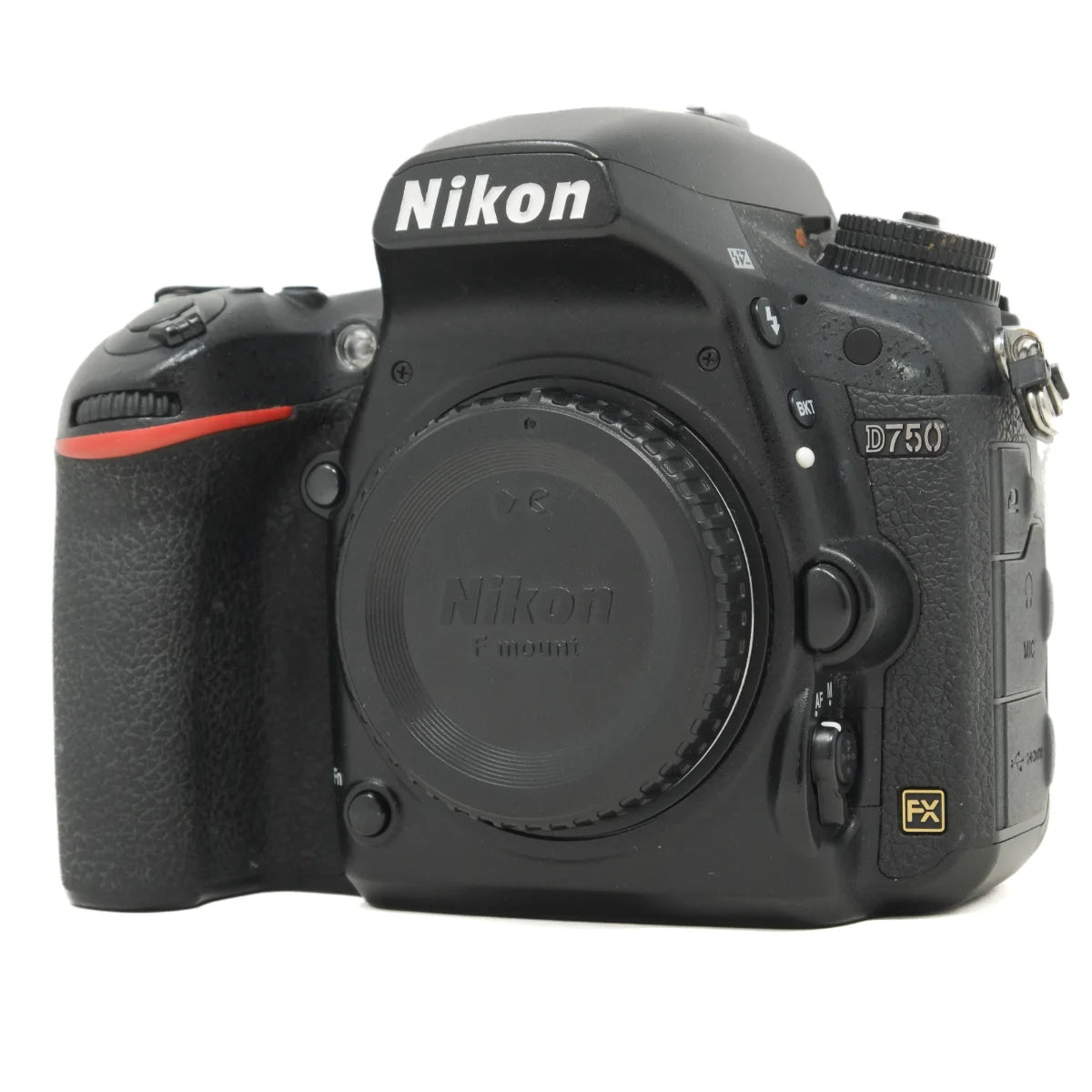 Used Nikon D750 DSLR camera - front angle