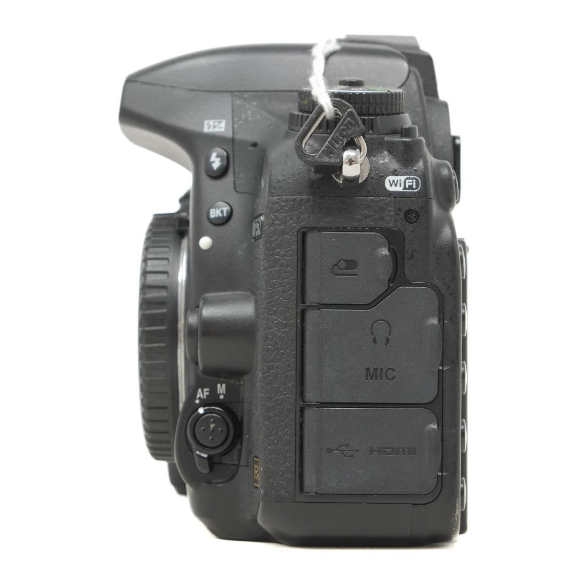 Used Nikon D750 DSLR camera - side angle