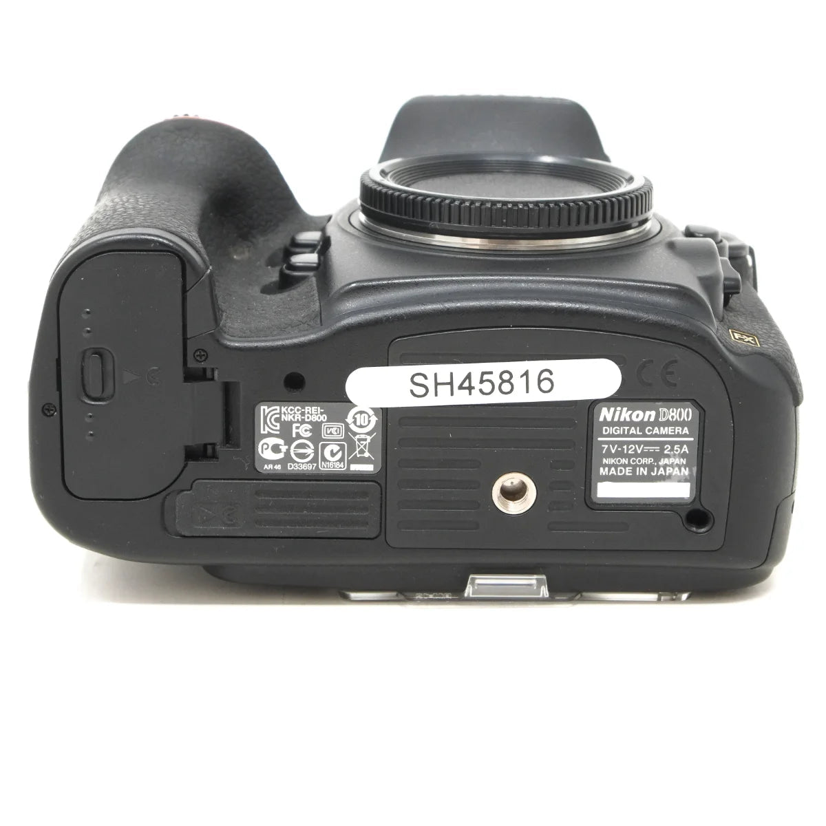 Used Nikon D800 DSLR Camera - bottom angle