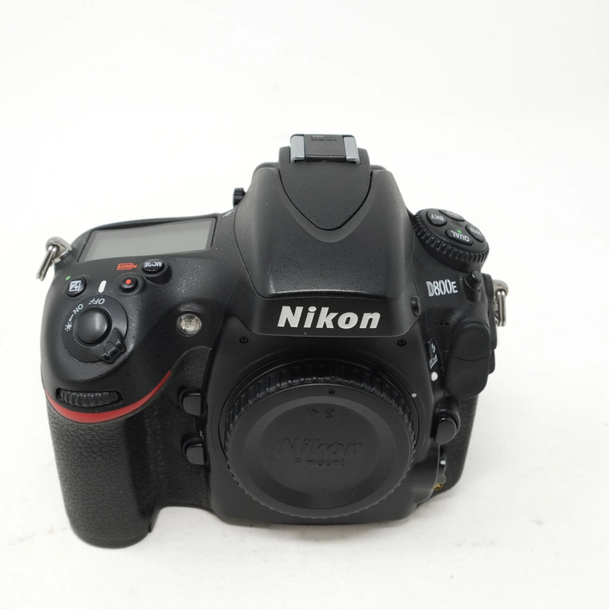 Used Nikon D800E DSLR - top angle
