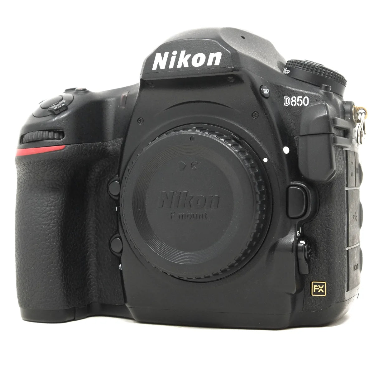 Used Nikon D850 DSLR camera - front angle