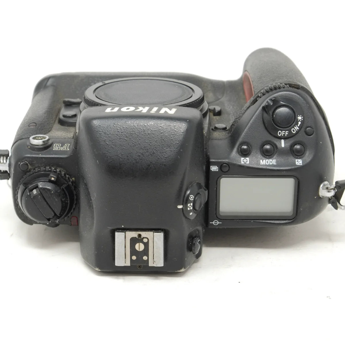 Used Nikon F5 Film camera body Spares or repair - top angle