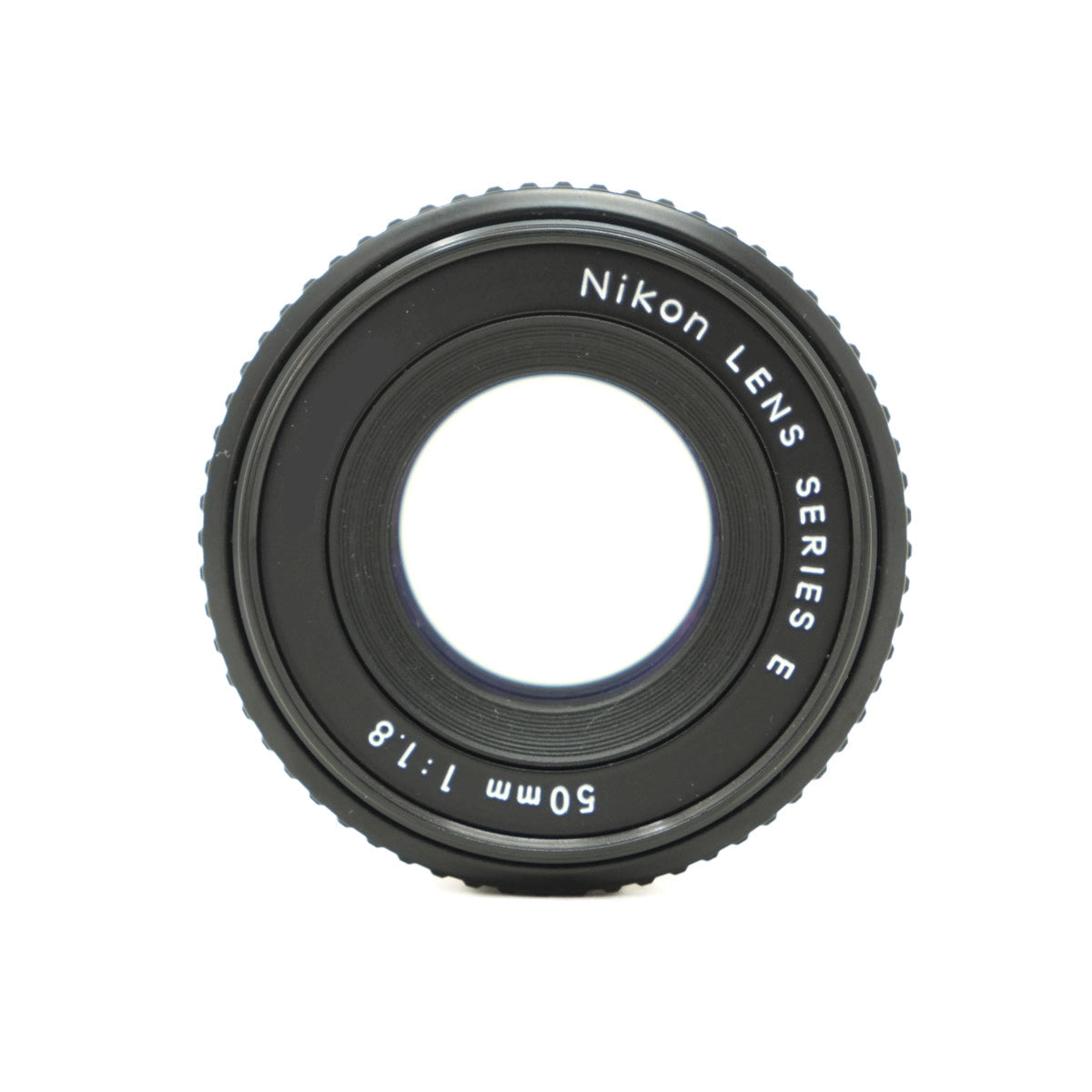 Nikon camera lens on a white background