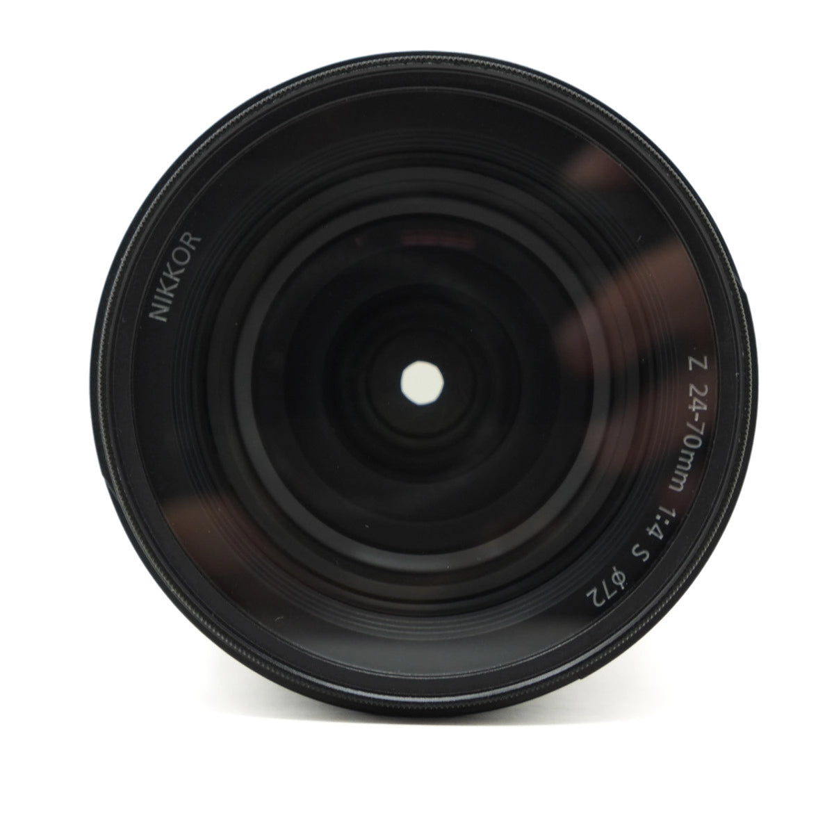 Nikon camera lens on a white background