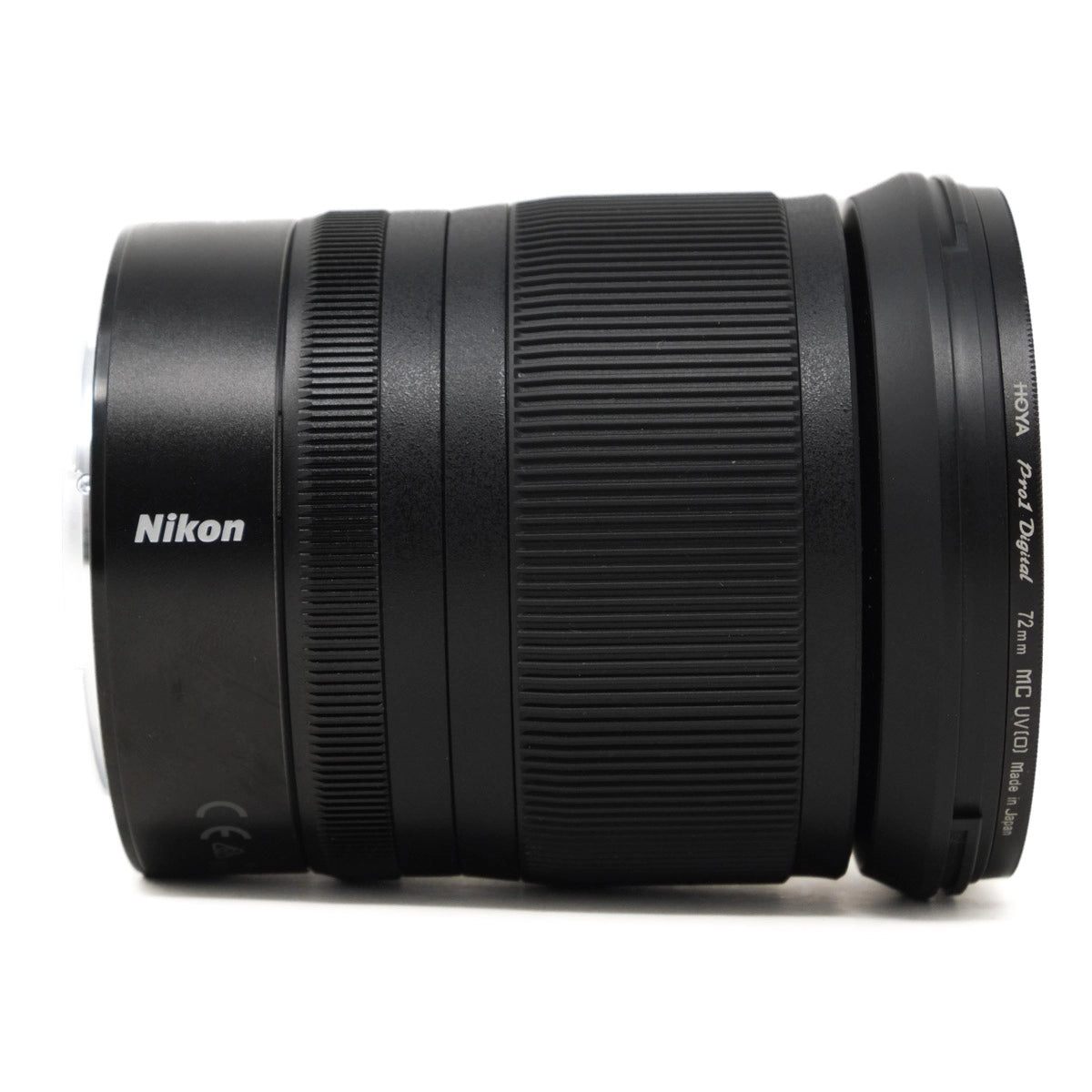 Nikon camera lens on a white background