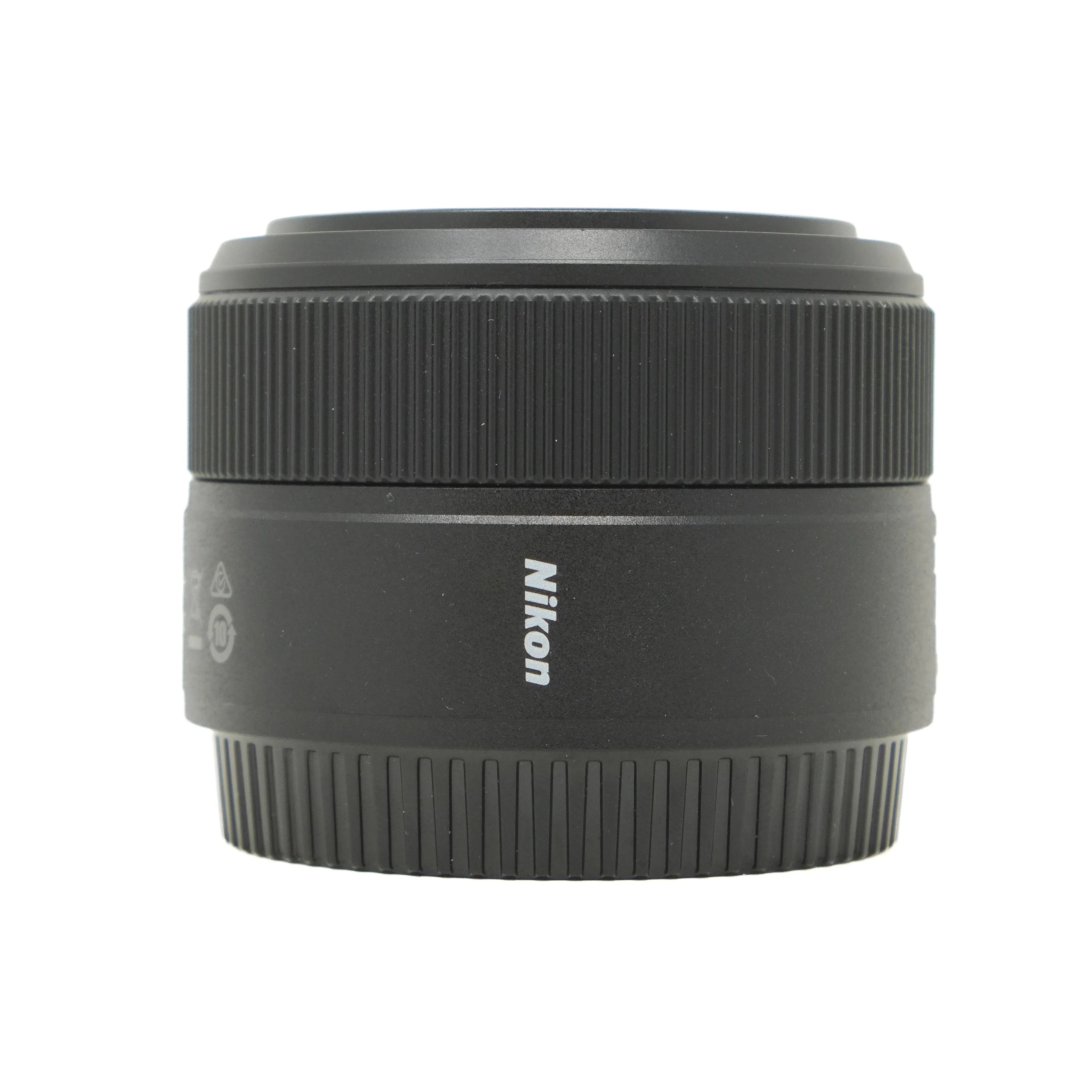 Nikon camera lens on a white background