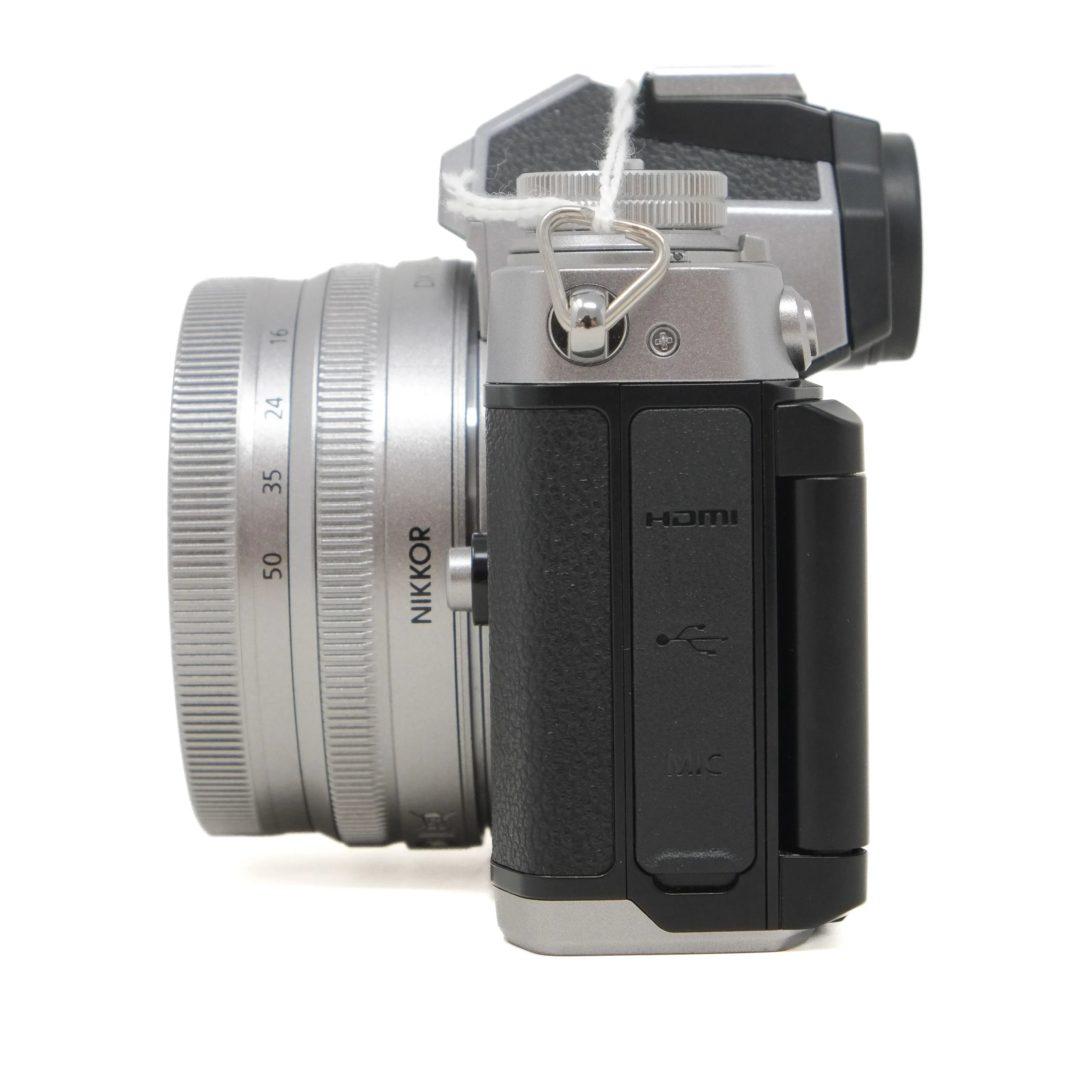 Nikon camera on a white background