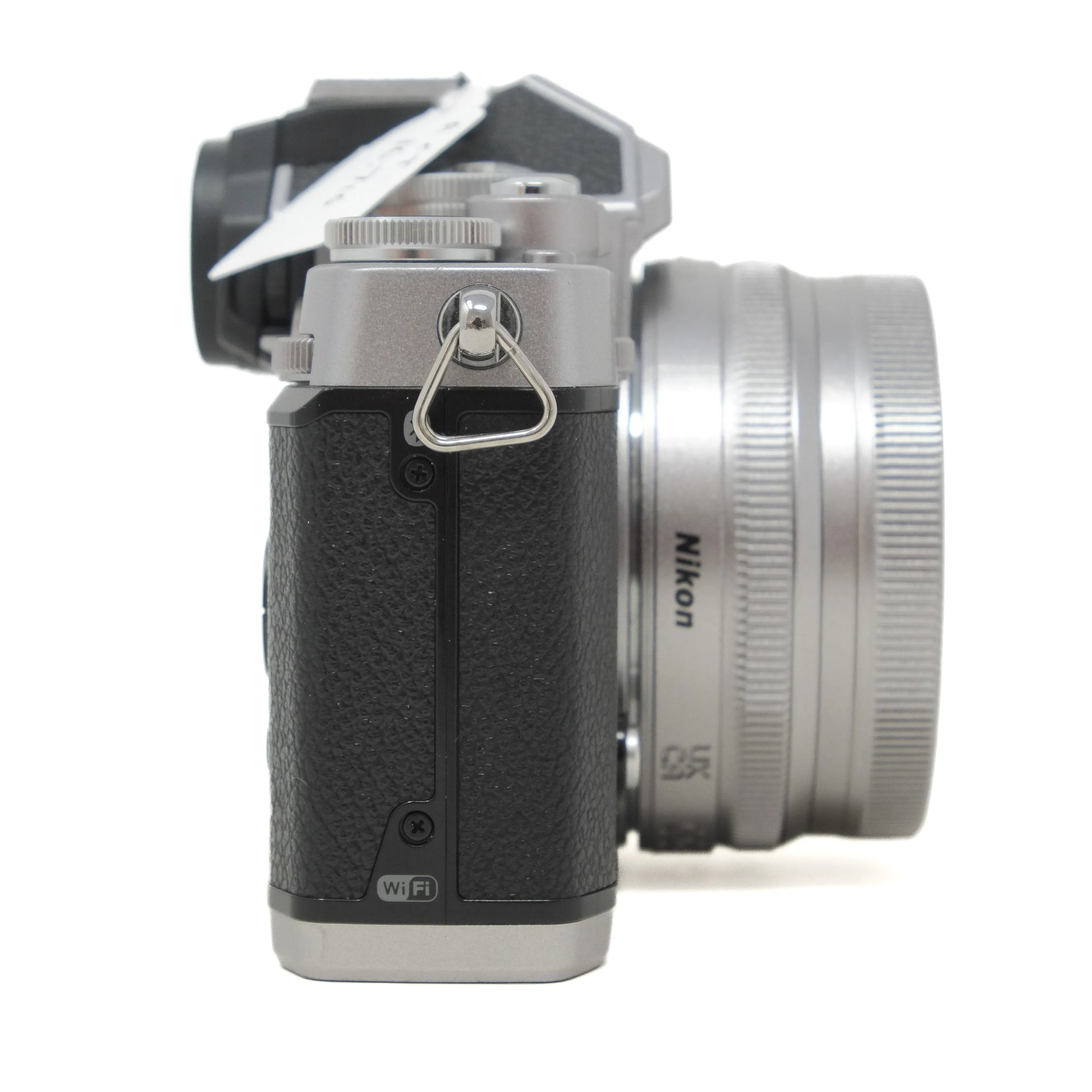 Nikon camera on a white background