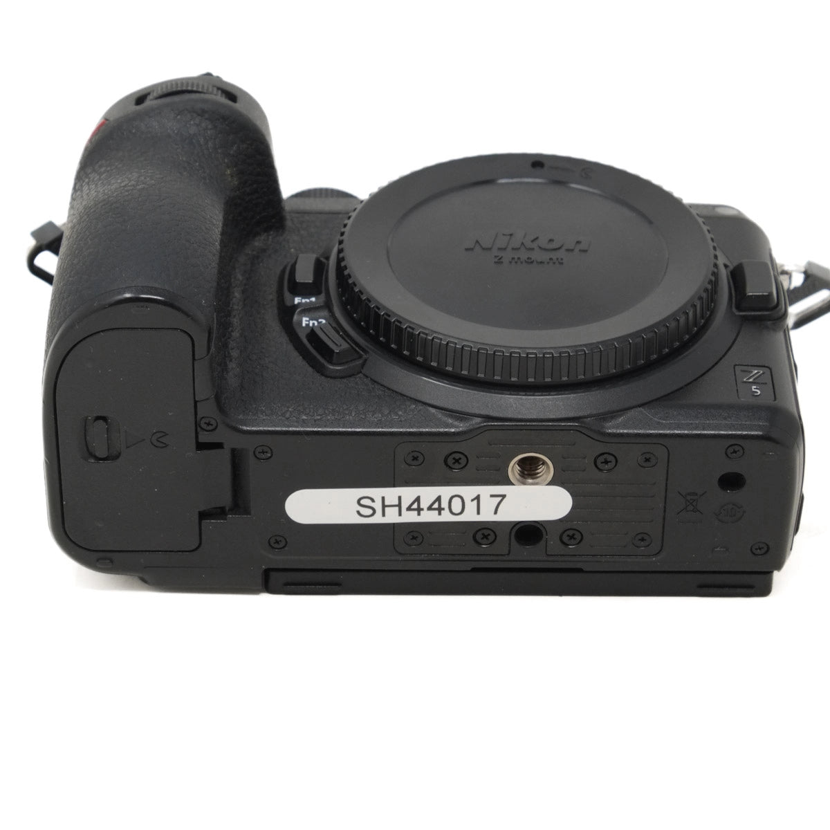 Nikon camera body on a white background