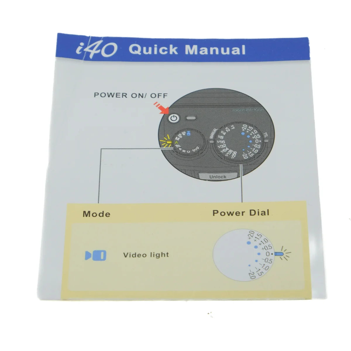 Used Nissin i40 Flash for Canon E-TTL/E-TTL II - instructions