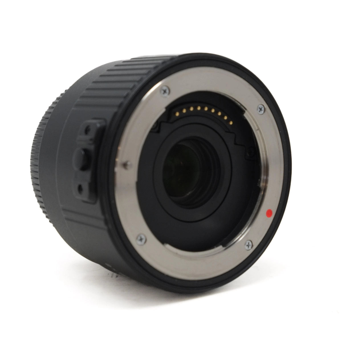 Camera lens adapter on a white background
