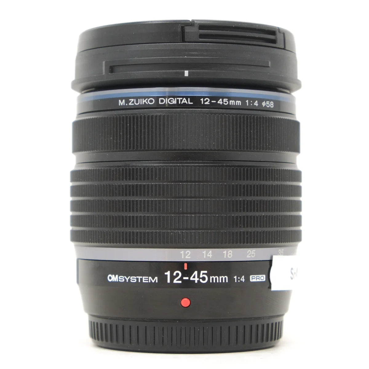 Used Olympus OM System 12-45mm F4 PRO ED Lens MFT - front angle