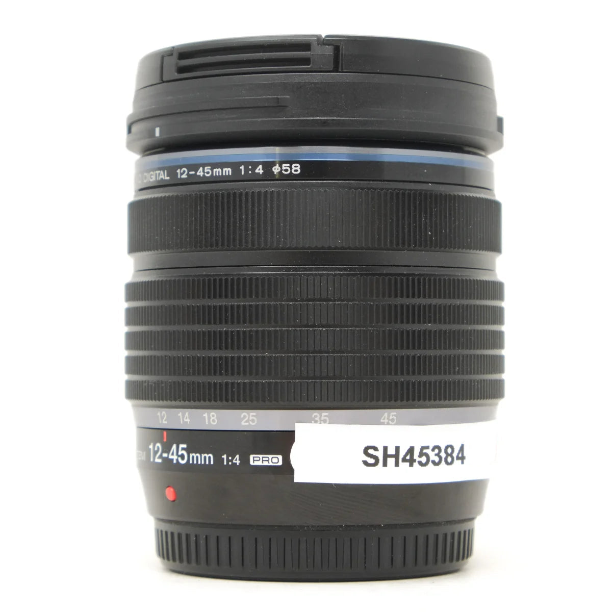 Used Olympus OM System 12-45mm F4 PRO ED Lens MFT - side angle