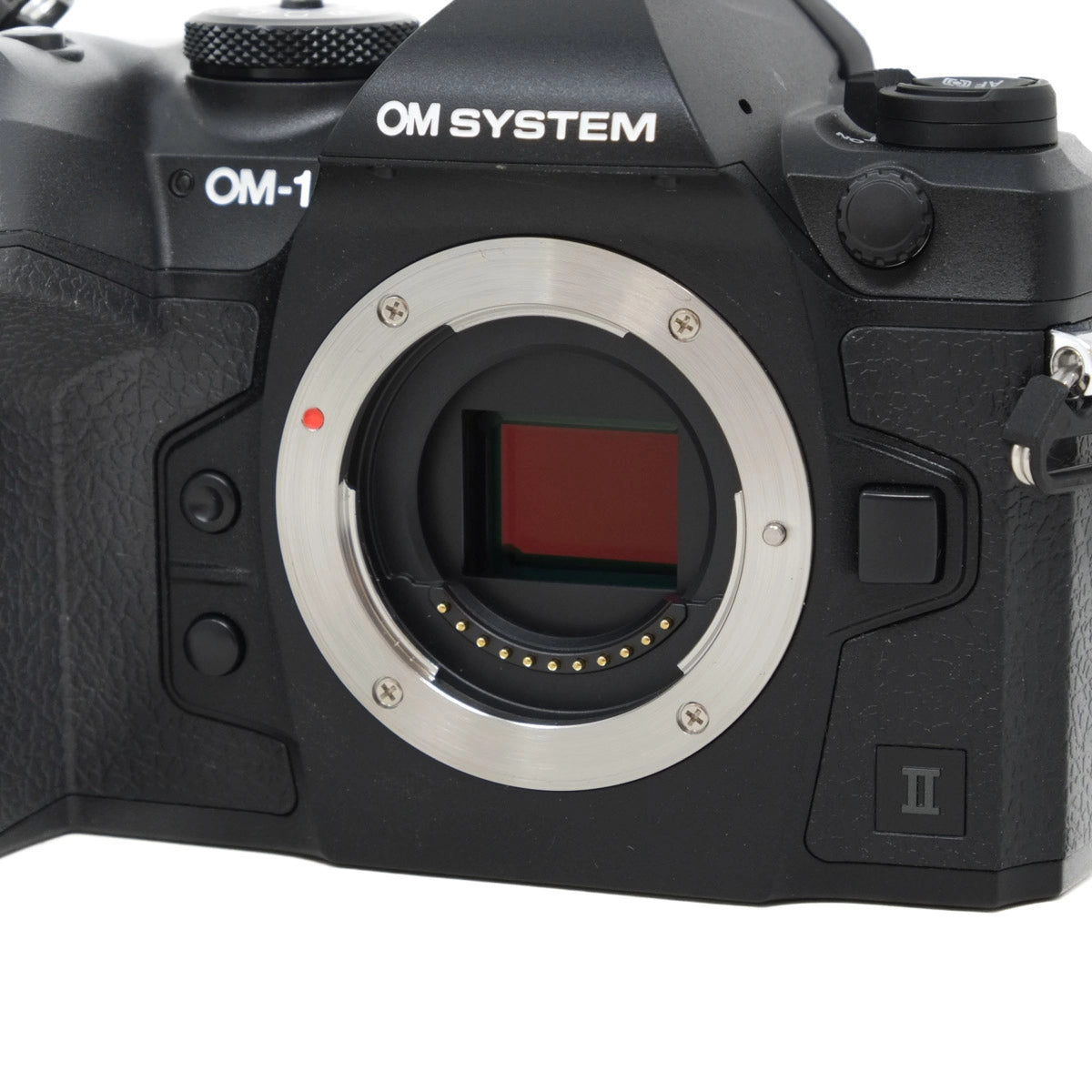 OM System camera body on a white background