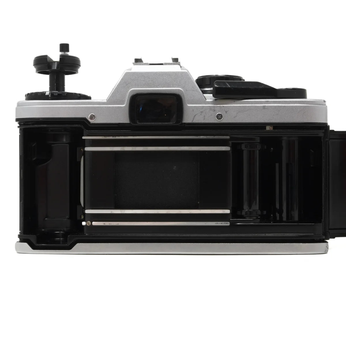 Used Olympus OM10 Film camera body with Manual Adaptor - back angle
