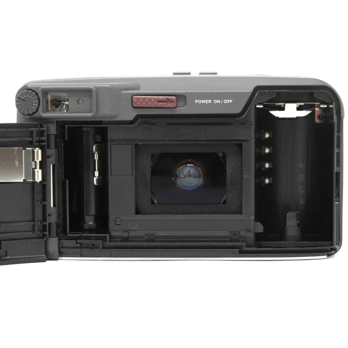 Used Olympus Superzoom 160 35mm film camera - inside angle