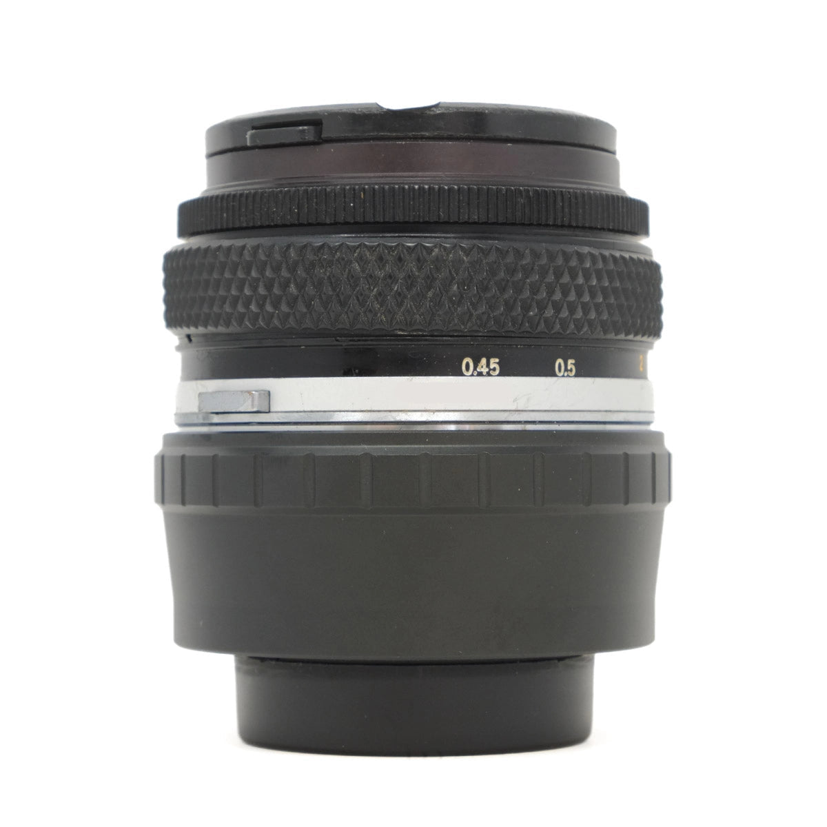 Camera lens on a white background