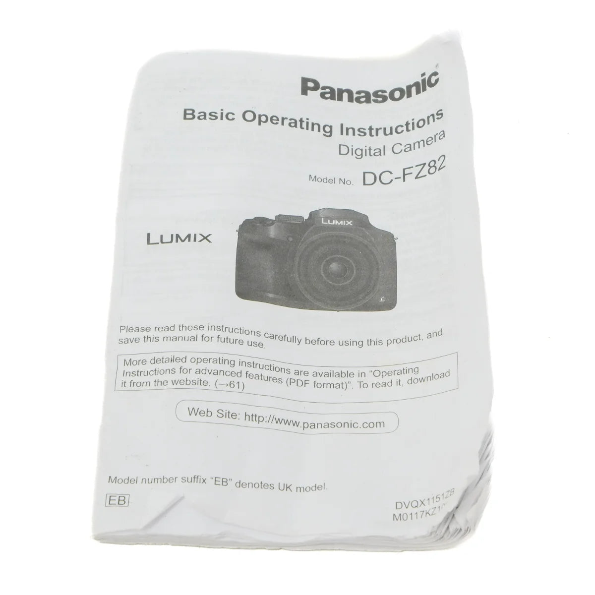 Used Panasonic DC-FZ82 Bridge camera - instructions
