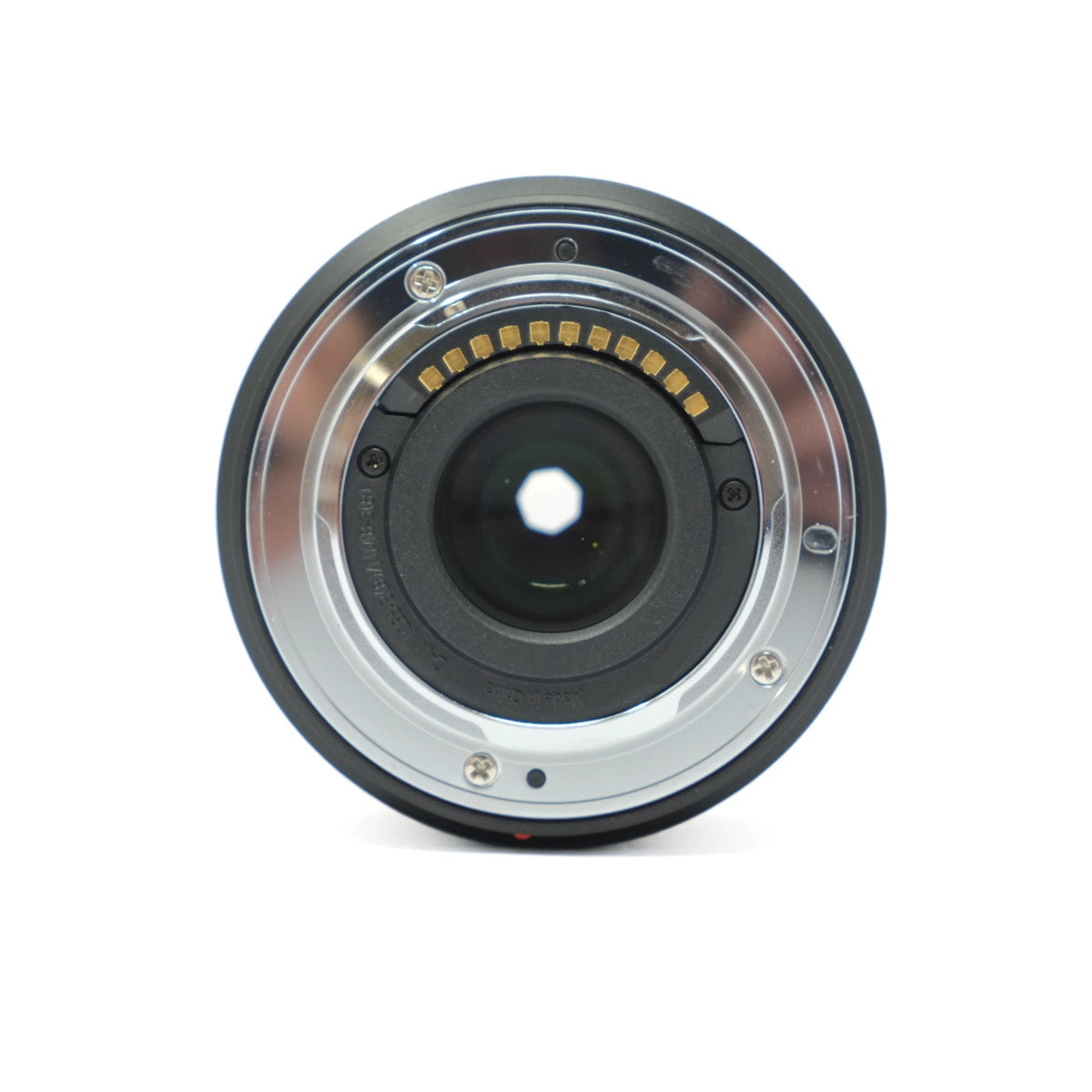 Used Panasonic Lumix 25mm F1.7 lens - bottom angle